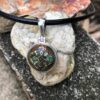 Vintage "Petite" Button Pendant-Includes Black Leather Cord!   #SAMF - Image 5