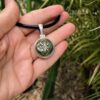 Vintage "Petite" Button Pendant-Includes Black Leather Cord!   #SAMF - Image 4