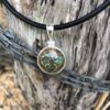 Vintage "Petite" Button Pendant-Includes Black Leather Cord!   #SAMF - Image 3