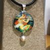 Mermaid Pendant with Large Pearl-Includes Black Leather Cord   #MC20 - Image 4