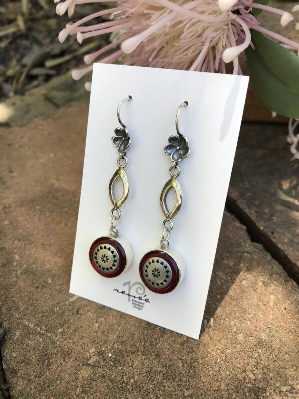 French Vintage 1950's Button Earrings Sure to Delight!    #MSE3 - Image 3
