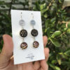 Fabulous Vintage Czechoslovakian Button & Animal Print Earrings   #JWH6 - Image 4