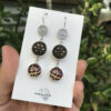 Fabulous Vintage Czechoslovakian Button & Animal Print Earrings   #JWH6 - Image 7