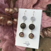 Fabulous Vintage Czechoslovakian Button & Animal Print Earrings   #JWH6 - Image 5