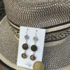 Fabulous Vintage Czechoslovakian Button & Animal Print Earrings   #JWH6 - Image 2