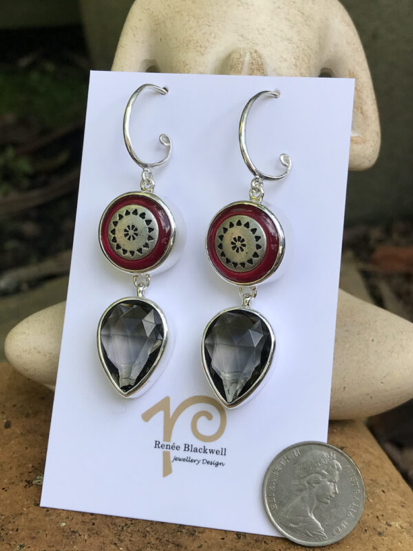 Lovely Vintage Button Earrings of the Week!   #FKT55 - Image 5