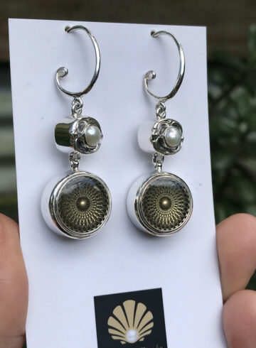 Spectacular 1960's Vintage Italian Button & Pearl Earring Delights!   #HCW6