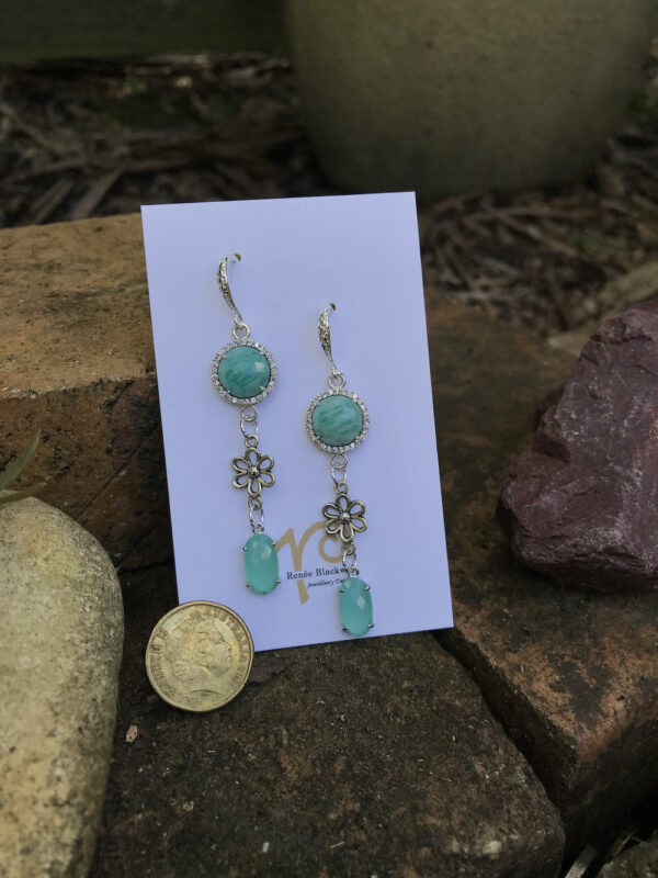 Seafoam Green Crystal Earrings Delights!  #AIGO - Image 5