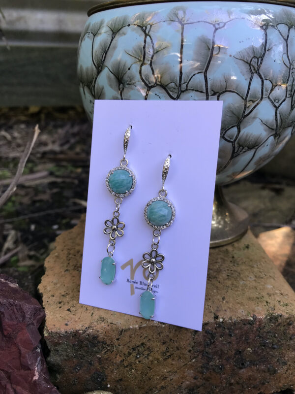 Seafoam Green Crystal Earrings Delights!  #AIGO - Image 4