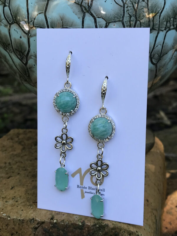 Seafoam Green Crystal Earrings Delights!  #AIGO - Image 6