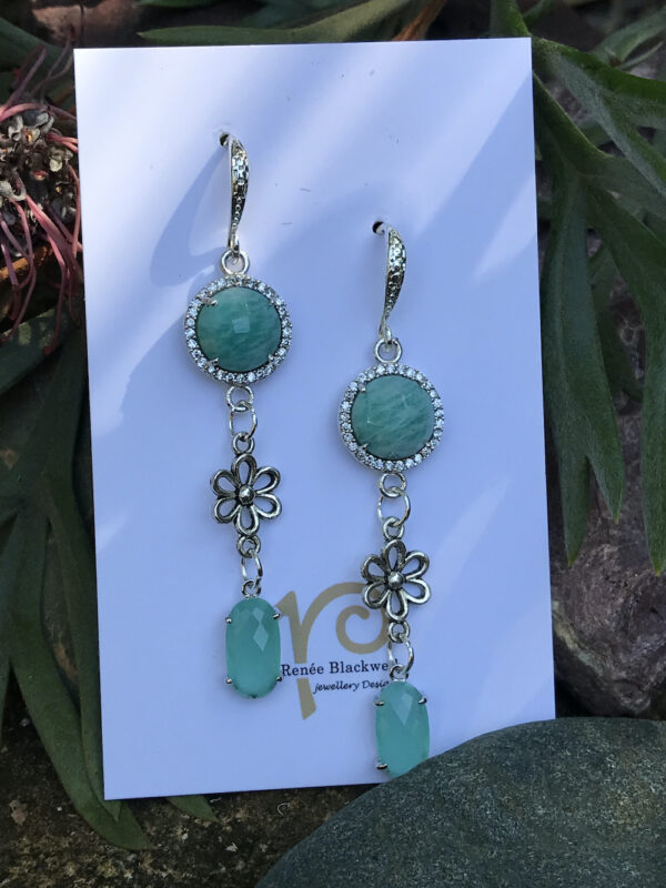 Seafoam Green Crystal Earrings Delights!  #AIGO