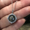 1950's Vintage "Mini" Button Pendant-Includes Sterling Silver Chain!   #83DD