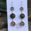 Fabulous Vintage Czechoslovakian Button & Animal Print Earrings   #JWH6