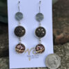 Fabulous Vintage Czechoslovakian Button & Animal Print Earrings   #JWH6 - Image 3