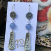 Upcycled Silver "Spoon Handle" & Powder Blue Earring Delights!   #ZO81