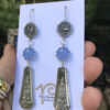 Upcycled Silver "Spoon Handle" & Powder Blue Earring Delights!   #ZO81 - Image 3