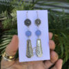 Upcycled Silver "Spoon Handle" & Powder Blue Earring Delights!   #ZO81 - Image 4