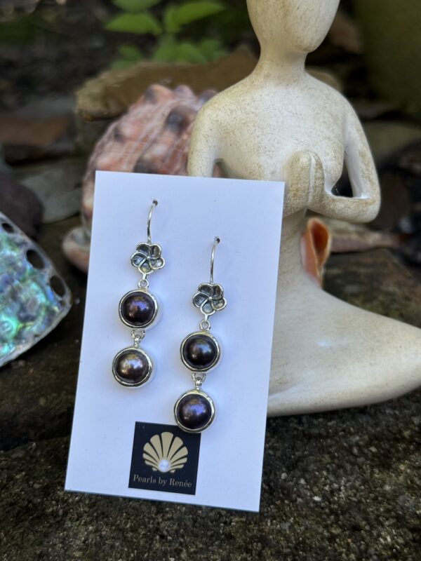 Double Mocha/Chocolate Pearl Earrings-Includes Bonus Pair!    #CMP44
