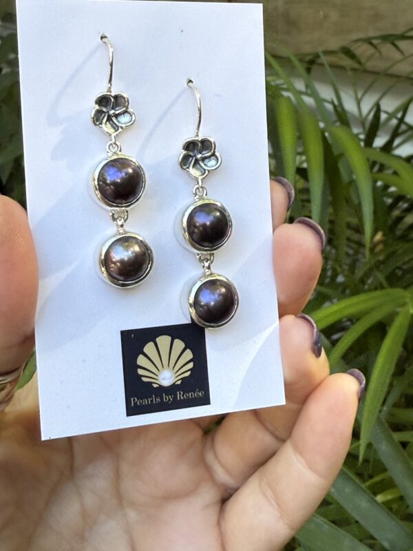 Double Mocha/Chocolate Pearl Earrings-Includes Bonus Pair!    #CMP44 - Image 6