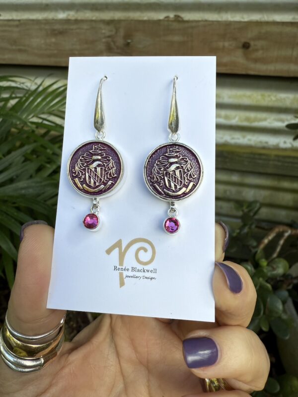 Timeless Treasures! Vintage Button & Sparkly Crystal Earrings    #OMP4 - Image 5