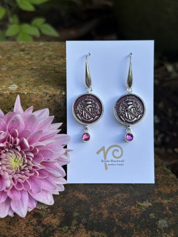 Timeless Treasures! Vintage Button & Sparkly Crystal Earrings    #OMP4 - Image 6