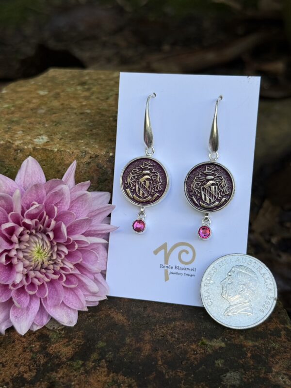 Timeless Treasures! Vintage Button & Sparkly Crystal Earrings    #OMP4 - Image 2