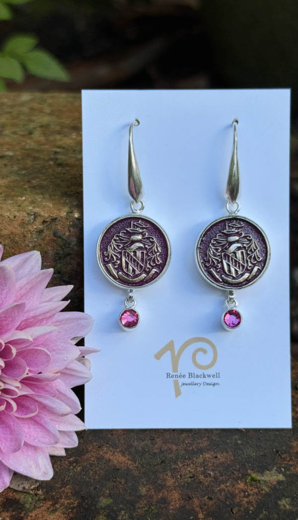 Timeless Treasures! Vintage Button & Sparkly Crystal Earrings    #OMP4 - Image 4