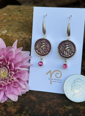 Timeless Treasures! Vintage Button & Sparkly Crystal Earrings    #OMP4