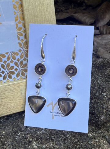 Chocolate Vintage Buttons & Pearl Earrings of the Week!   KITQ