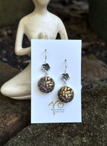 Renée's Pick! Copper Vintage 1950's Italian Button Earrings   #WRD22