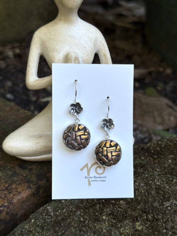 Renée's Pick! Copper Vintage 1950's Italian Button Earrings   #WRD22