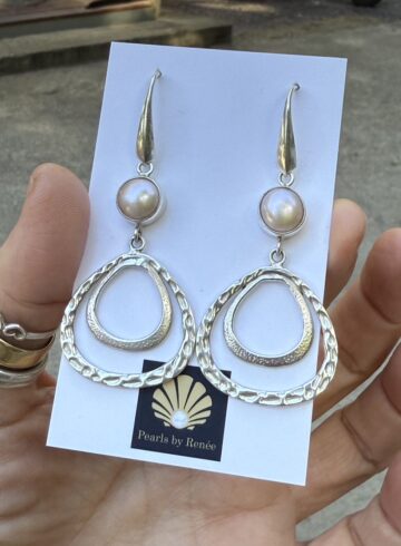 Exquisite Pearl & Sterling Silver Earrings Fresh from the Studio!   #MKY73