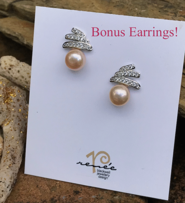 1800's Era Gold-Toned Antique Button, Pearl & Swarovski Crystal Earrings-Includes "Bonus Earrings!"   #VHYY6 - Image 6