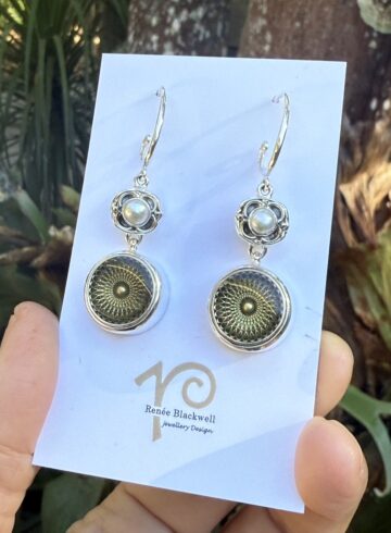 Spectacular 1960's Vintage Italian Button & Pearl Earring Delights!   #HCW6
