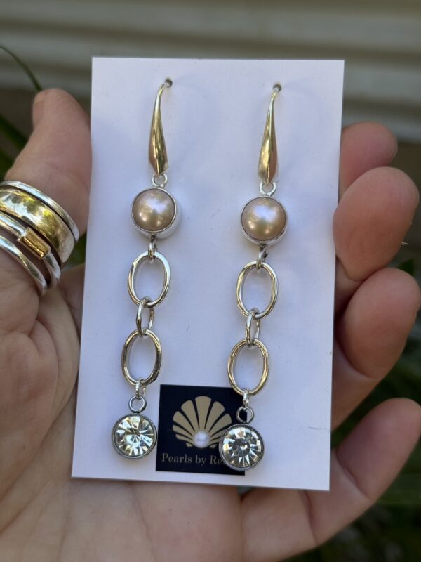 Sparkly Crystal & Pearl Earring Delights!   #97PP