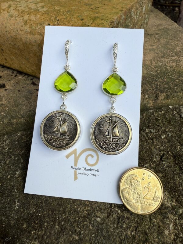Renée's Pick Vintage Button Earrings of the Week!   #255CR - Image 4
