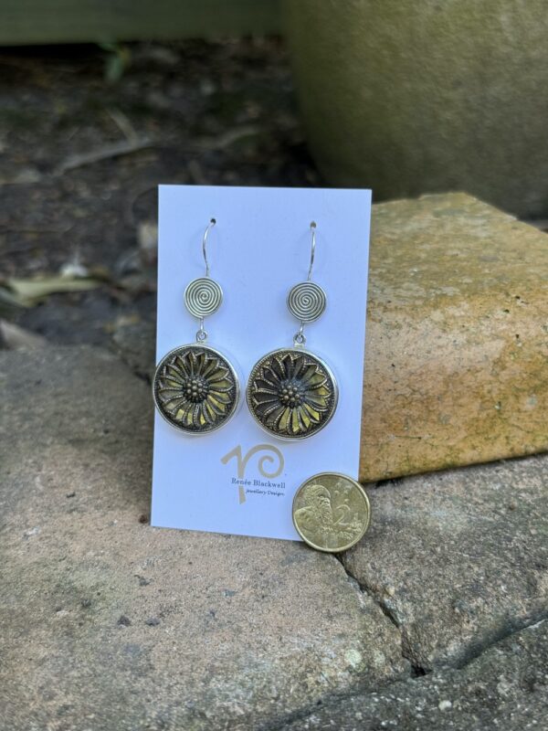 Renée's Pick! 1800's Era Antique Button Earrings   #XSS211 - Image 3