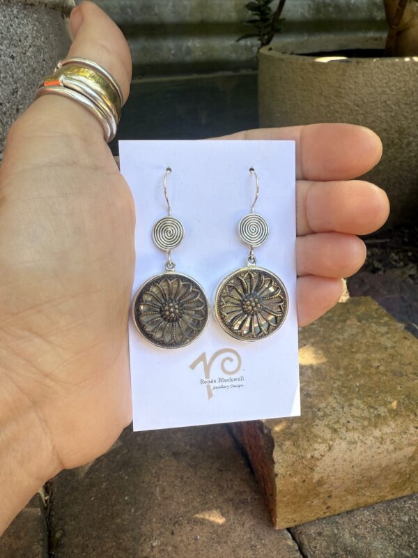 Renée's Pick! 1800's Era Antique Button Earrings   #XSS211 - Image 5