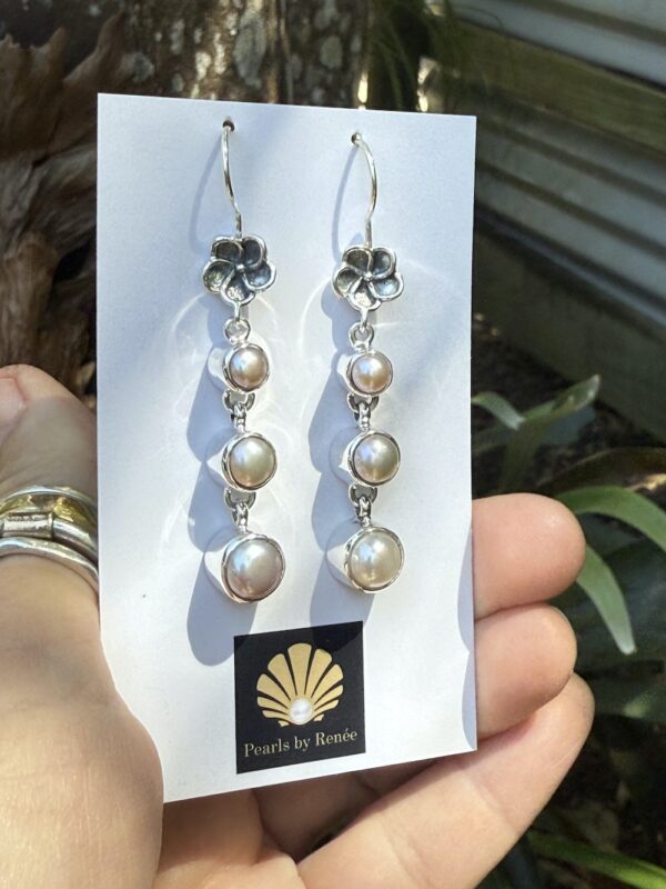 Renée's Pick-Triple Drop Pearl Earring Delights!   #NZT59 - Image 4