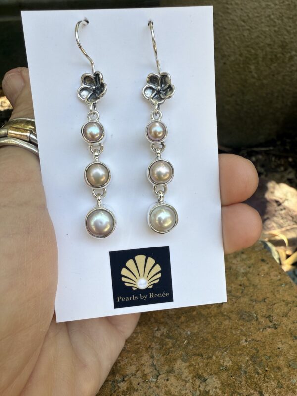 Renée's Pick-Triple Drop Pearl Earring Delights!   #NZT59 - Image 3