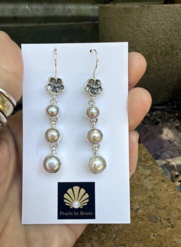 Renée's Pick-Triple Drop Pearl Earring Delights!   #NZT59