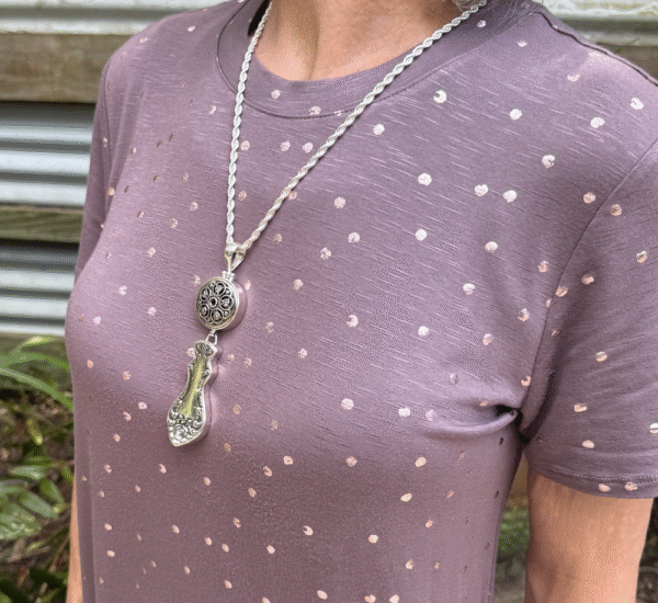 Remarkable Statement Pendant Fresh from the Studio-Includes Silver Chain & Bonus Earrings!  #319Y - Image 4