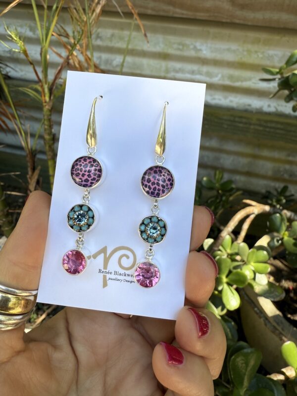 Colourful 3-Drop Earring Treasures!   #LKI9 - Image 6