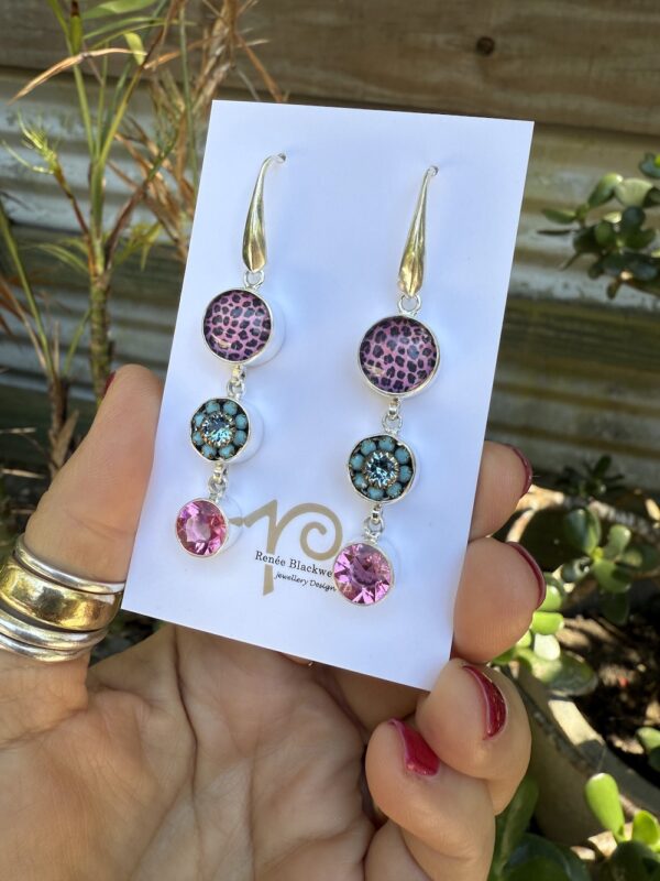 Colourful 3-Drop Earring Treasures!   #LKI9 - Image 4