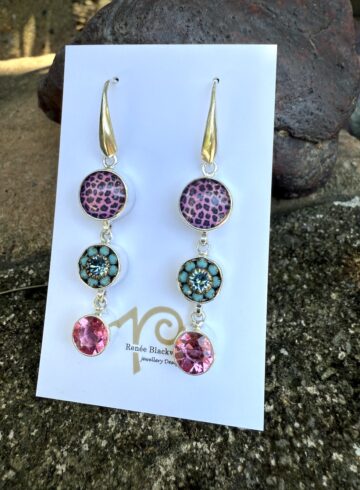 Colourful 3-Drop Earring Treasures!   #LKI9