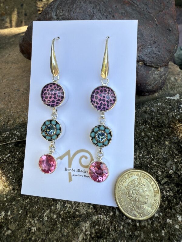Colourful 3-Drop Earring Treasures!   #LKI9 - Image 2