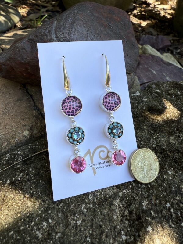 Colourful 3-Drop Earring Treasures!   #LKI9 - Image 5