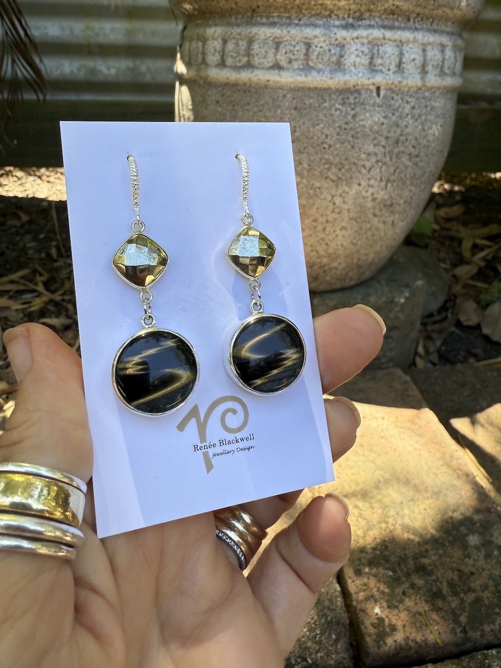 Beautiful Vintage French Button Earring Treasures! #SDTM - Image 3