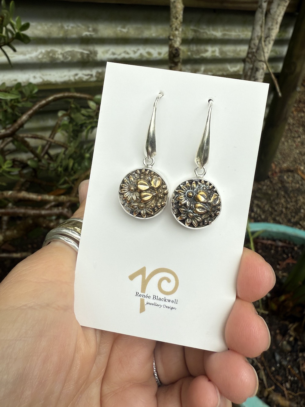 Renée's Pick-1800's Era Antique Button Earrings #MIV5 - Image 5