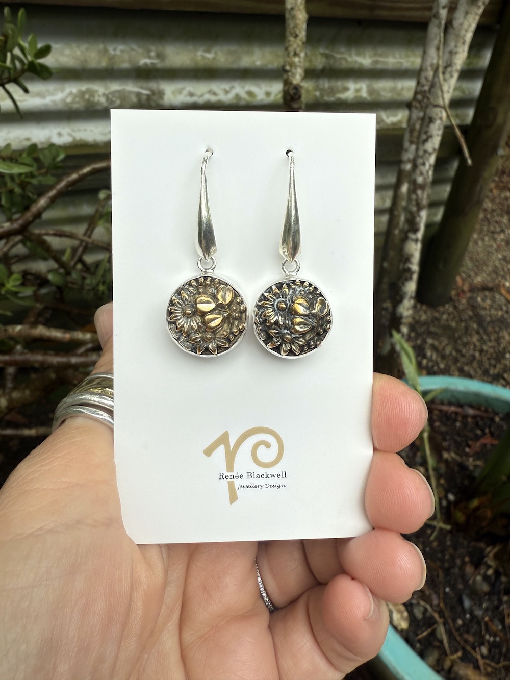Renée's Pick-1800's Era Antique Button Earrings #MIV5 - Image 4